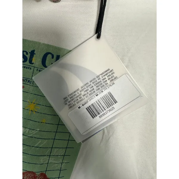 Daydreamer Guest Check Tee Short Sleeve White Shirt Oversized Medium NEW - Image 5