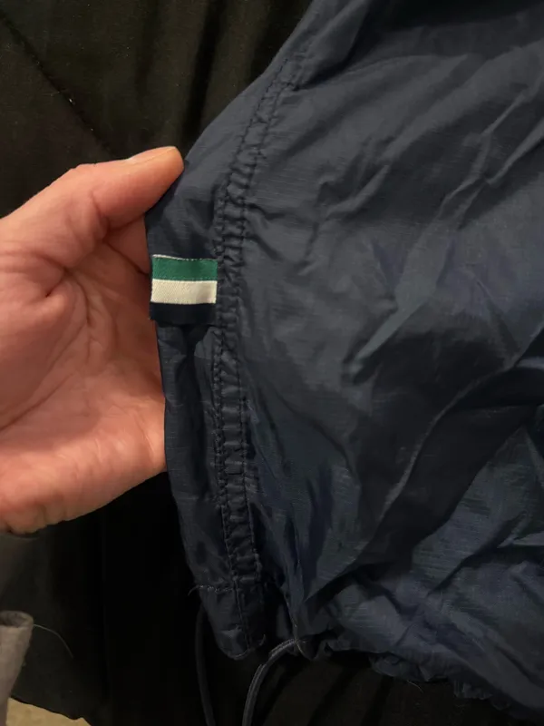 {TOMMY HILFIGER} Vintage Navy Blue Hooded Anorak Pullover Spellout Windbreaker - Image 6