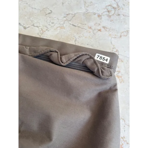 Gap Wristlet Clutch Bag 9.5"x7.5" Brown Canvas With Zipper & Inner Pocket - Image 3
