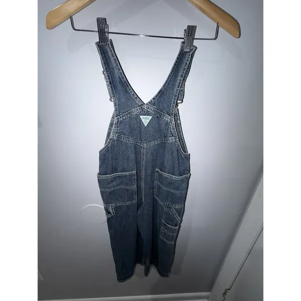 Vintage OshKosh Vestbak‎ Blue Denim Bib Overalls Kids Unisex Size 6 S - Image 7