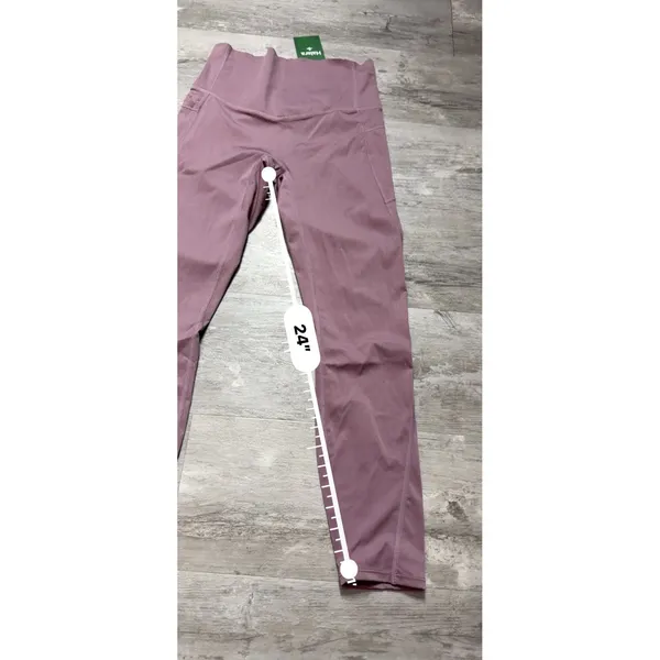 Halara High Rise Tapered Capri Quick Dry Pants Mauve Size S A4-0007 - Image 4