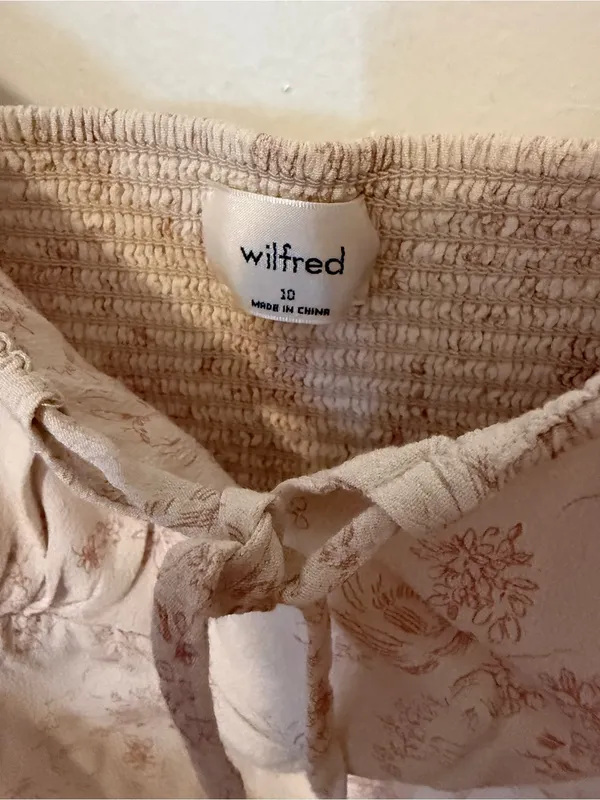 Wilfred Pale Beige Floral Slip Dress - Image 3