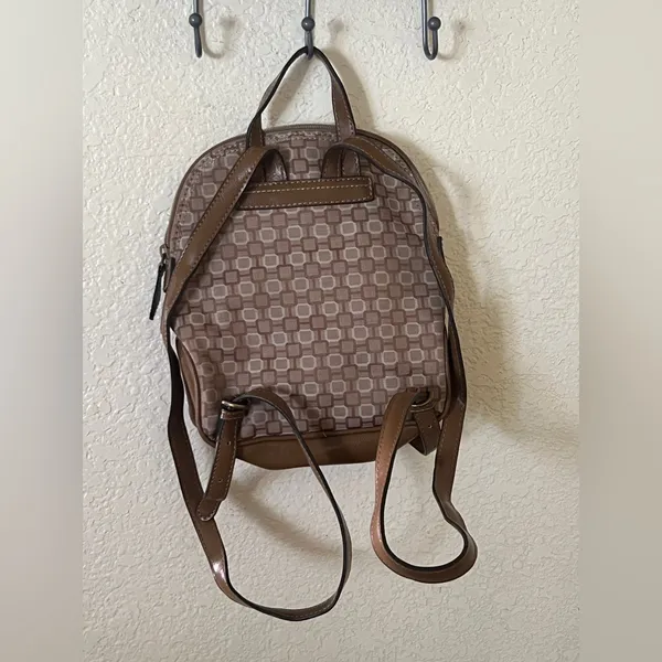 Nine West Y2k vintage Brown  mini  backpack - Image 3