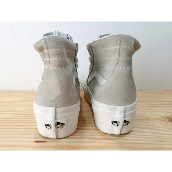 Vans Sk8-Hi Stacked Drizzle Grey Suede Platform High Top Shoes Women's 5.5 - Image 6