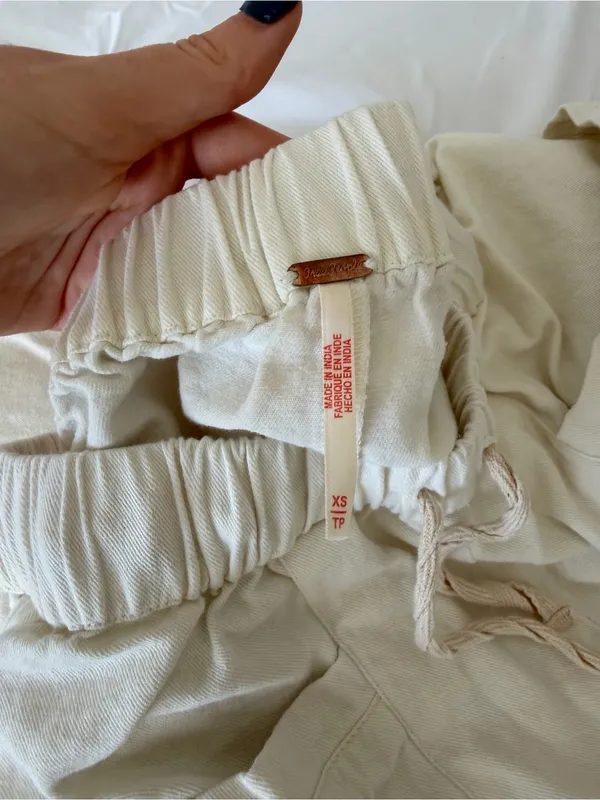 Free People Wide-Leg Pants in Cream - Image 4