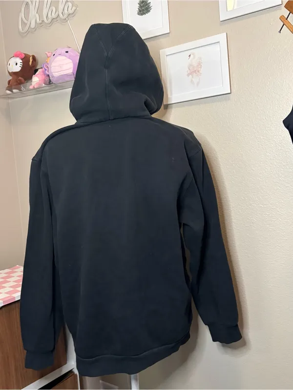 Lululemon unisex black hoodie cotton small quiet luxury goth casual preppy athle - Image 4