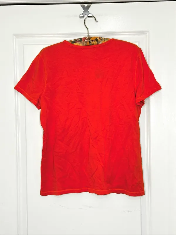 Lauren Ralph Lauren Orange Anchor Graphic Tee Shirt Size Large - Image 3