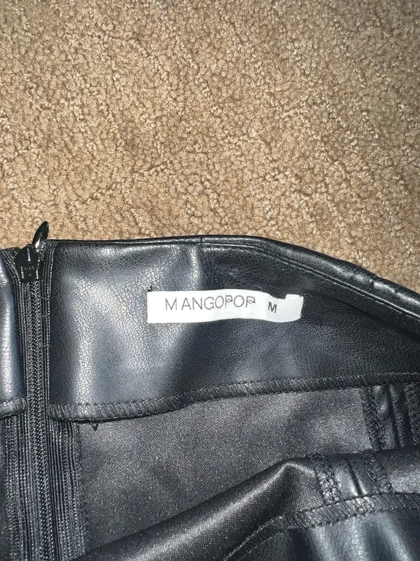 Faux Leather Mini Skirt - Image 3