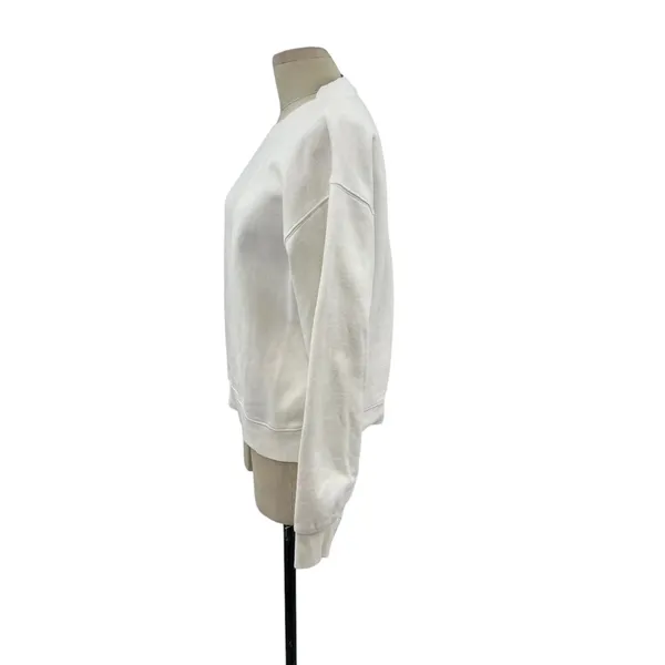Aritzia Tna Cozy Fleece‎ Perfect Crew Sweatshirt Pullover White Size Large - Image 8