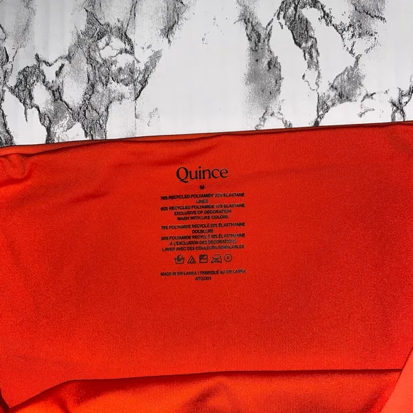 NWT Quince Sunset Orange Italian High-Rise High-Leg Bikini Bottoms Size Medium - Image 6