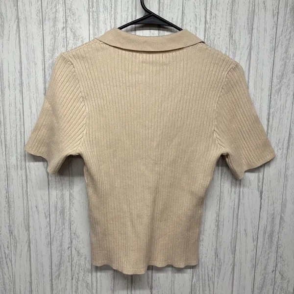 Womens Size M Avec Les Filles Knit Polo Top EUC - Image 4