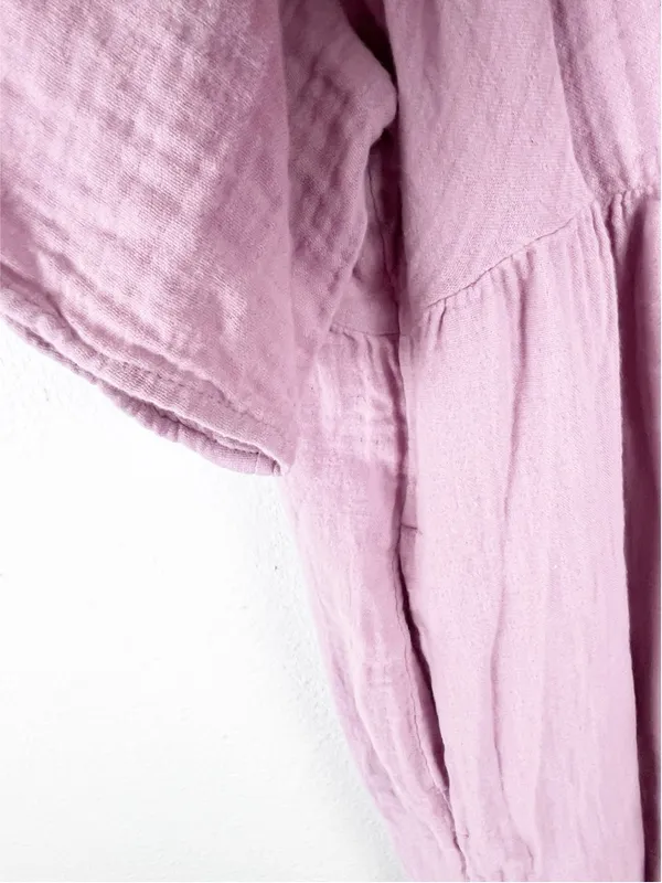 OLD NAVY Purple Short Sleeves Side Pockets Gauzy Dress 2X Casual Picnic BBQ Boho - Image 5