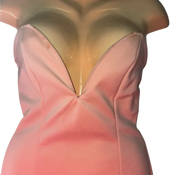 Club L London Strapless Blush Dress - Image 2