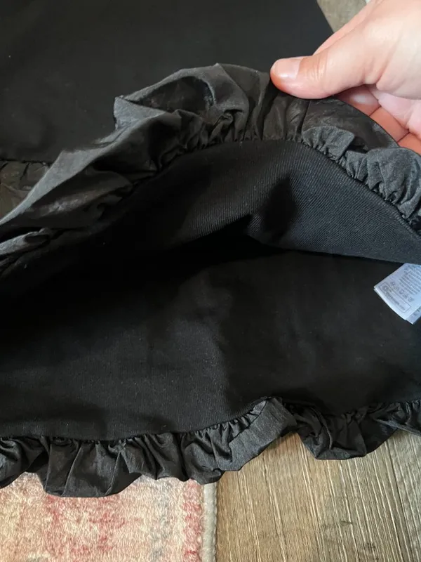 Edikted Black Bubble Skirt Ribbed Mini dress‎ size M - Image 10