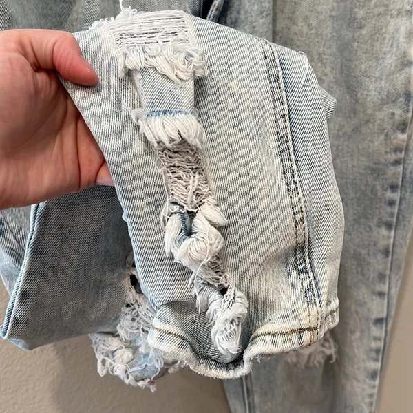 Almost Famous Ultra Distressed Denim Straight Jeans | Size 13 - Image 4