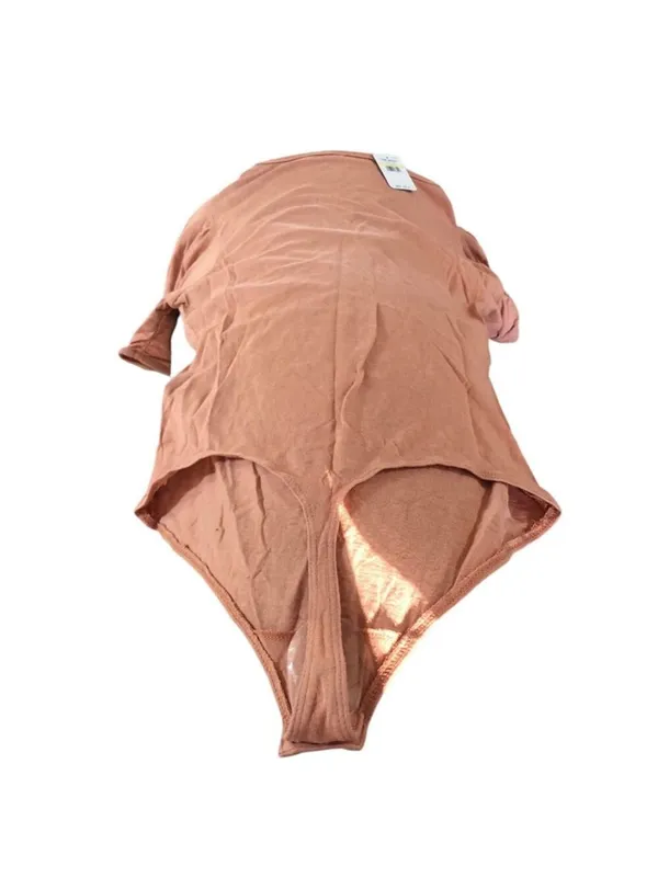 Free People Ava Puff-Sleeve Bodysuit Size M Pink Cinnamon - Image 7