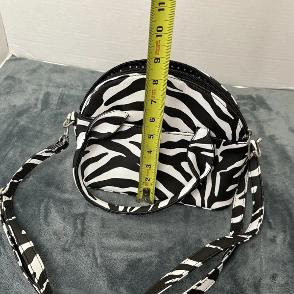 Olivia & Kate Zebra Striped Dumpling Bag - Image 8