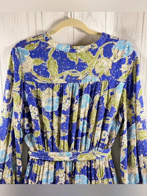 BTFL-LIFE Anniki Floral Long-Sleeve Maxi Faux Wrap Dress, Large - Image 7