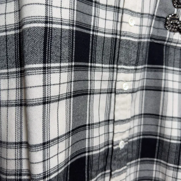 Polo Ralph Lauren Women Button Front Flannel Shirt Mediu Preppy Emblem Old Money - Image 5
