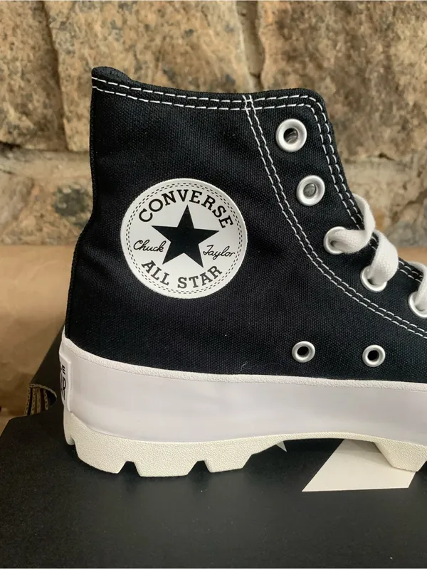 Converse CTAS Lugged Hi Platform Sneakers 565901C Black Canvas Women's 7.5 New - Image 2