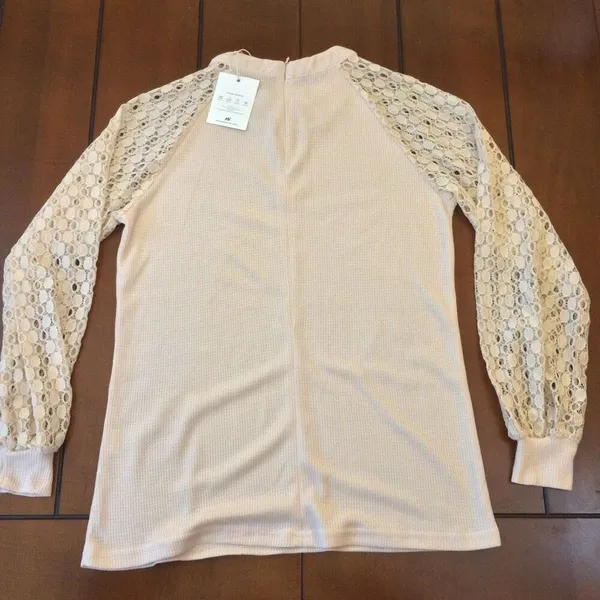 NWT Henley tan knit long sleeve medium Tan - Image 6