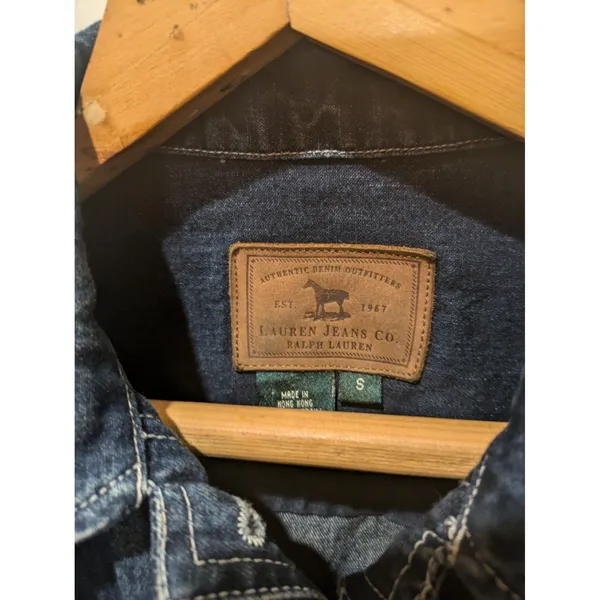 Ralph Lauren dark blue denim jean jacket women size S Excellent condition - Image 8