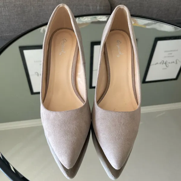 Qupid Nude Neutral Kitten Heel - Image 4