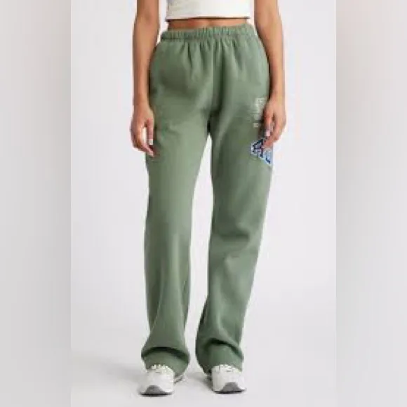 The Mayfair Group: Scan To Relax Wide Leg Sweatpants | Olive And Royal! W S/M! - Image 2