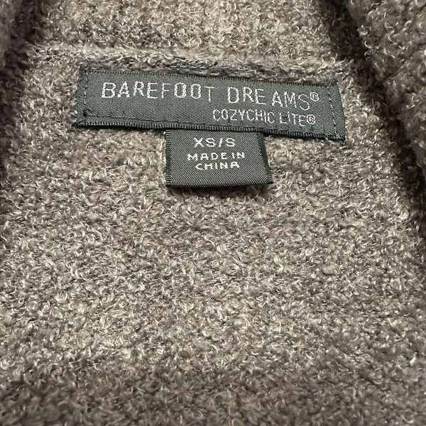 BAREFOOT DREAMS Size XS/Small Charcoal Gray Cozychic‎ Lite Cardigan Soft Pocket - Image 5