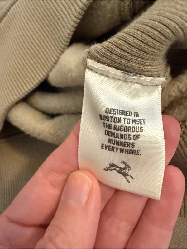 Tracksmith Trackhouse Hooded Sweatshirt in Tan Taupe Size Small - Image 3