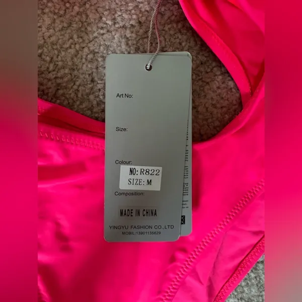 Vibrant Pink One-Shoulder Cutout Swimsuit - Image 2