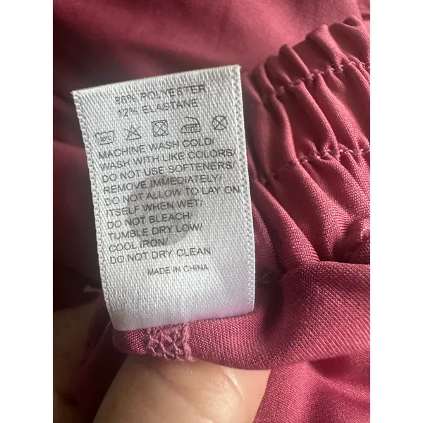 Procadmus Women Flowy Athletic Shorts Pink Smocked Waist Built-in Liner Size L - Image 4