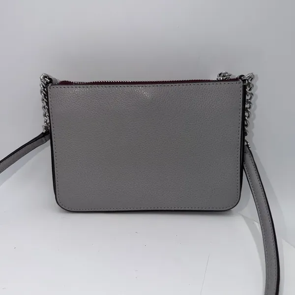 Kate Spade Eva Chain Pebbled Leather Gray Crossbody Purse - Image 3