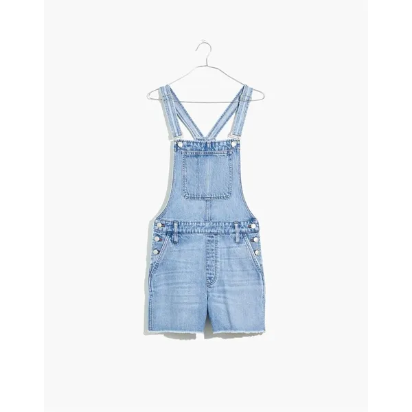 Madewell Adirondack Short Overalls in Phillips Wash - Image 3