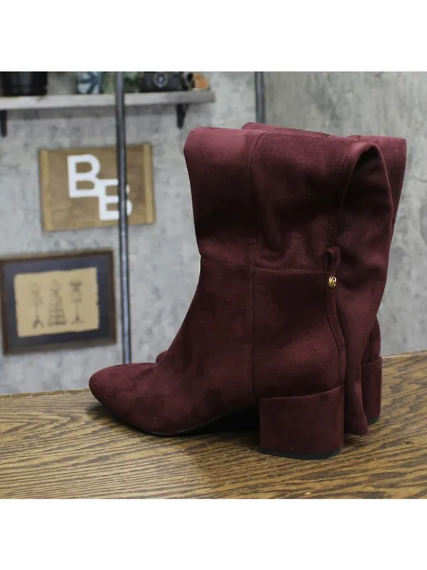 Michael Michael Kors Heels Braden Over the Knee Riding Boots Merlot Purple 7M - Image 3
