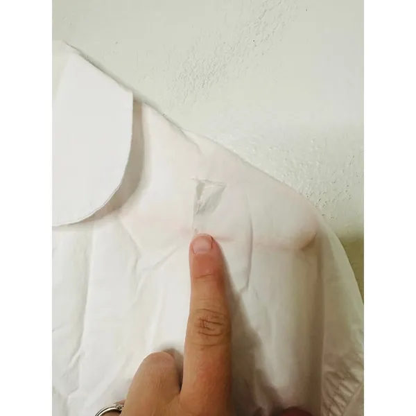 MAJE White 100% Cotton Cropped Button Up Long Sleeve Collared Shirt Size 2 - Image 11