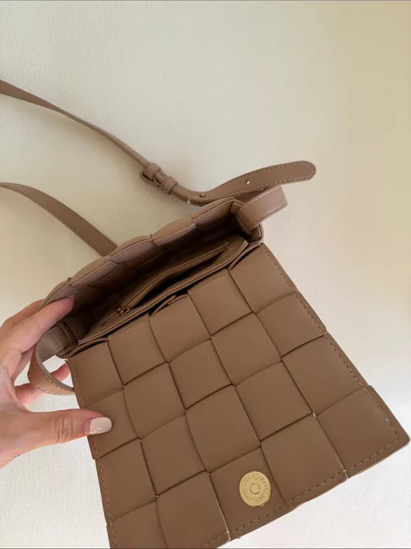 Billini Woven Leather Crossbody Bag in Brown - Image 5