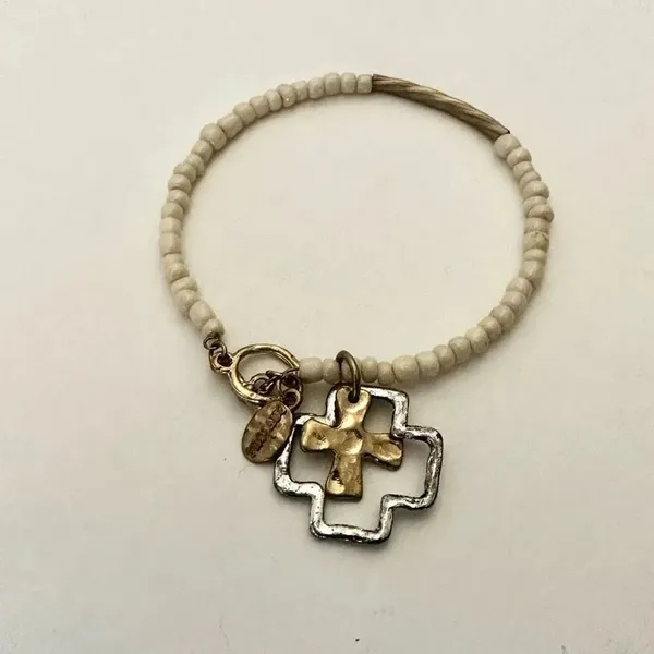 Envious cross charm bracelet Silver - Image 7