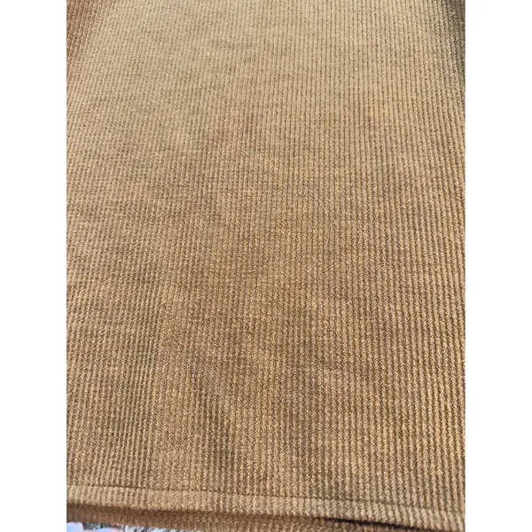 Madewell Ottoman Rib Square-Neck Top Dried Cedar Brown Rust XS Long Sleeve - Image 3