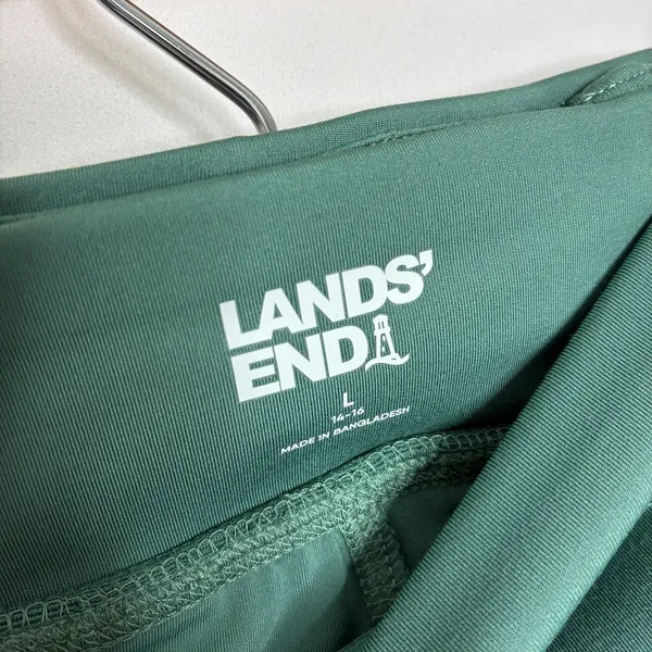 Lands' End Sea Green Mini Tennis Skort w/Pockets Womens Large - Image 3