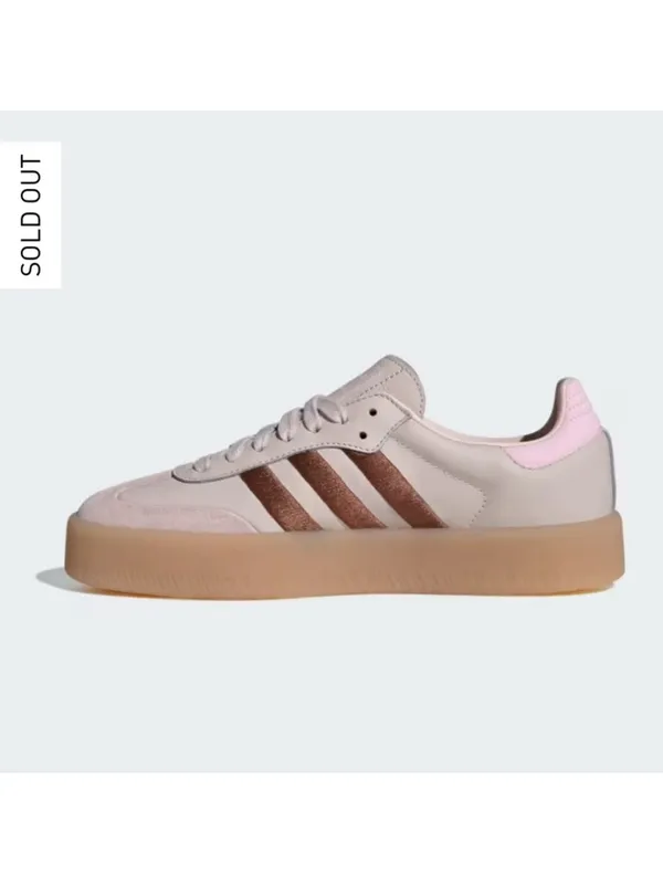 NWT Adidas Sambae platform gum sneakers putty mauve pink brown - Image 5