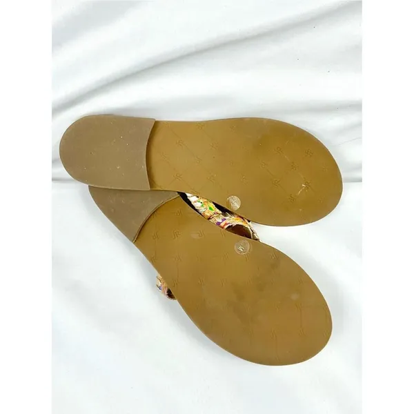 Jack Rogers Georgica Sandals Cork Multicolor Rainbow Accents Sz 7 - Image 5