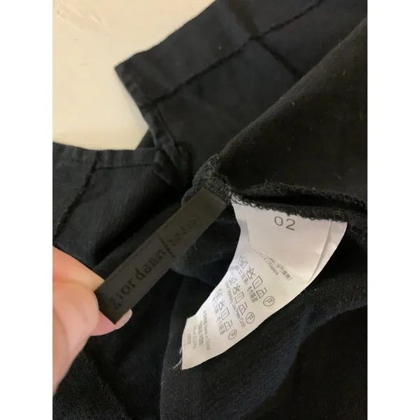 Giordano Black Short Sleeve Split Neck Blouse Top Relaxed‎ Fit 2 - Image 4