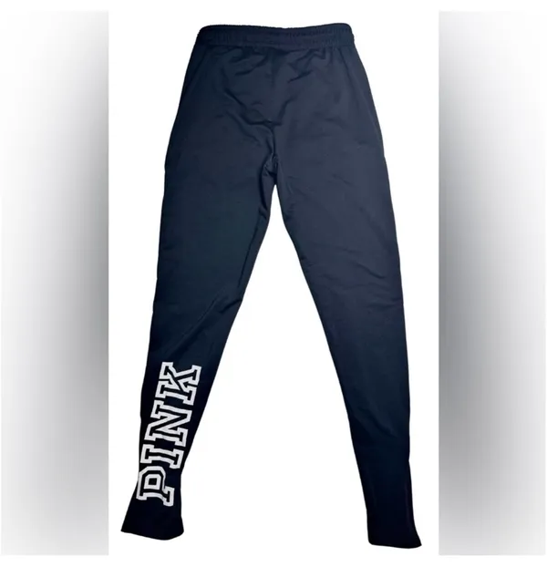 Victoria's Secret pink striped black legging track pants  🩷 - Image 3