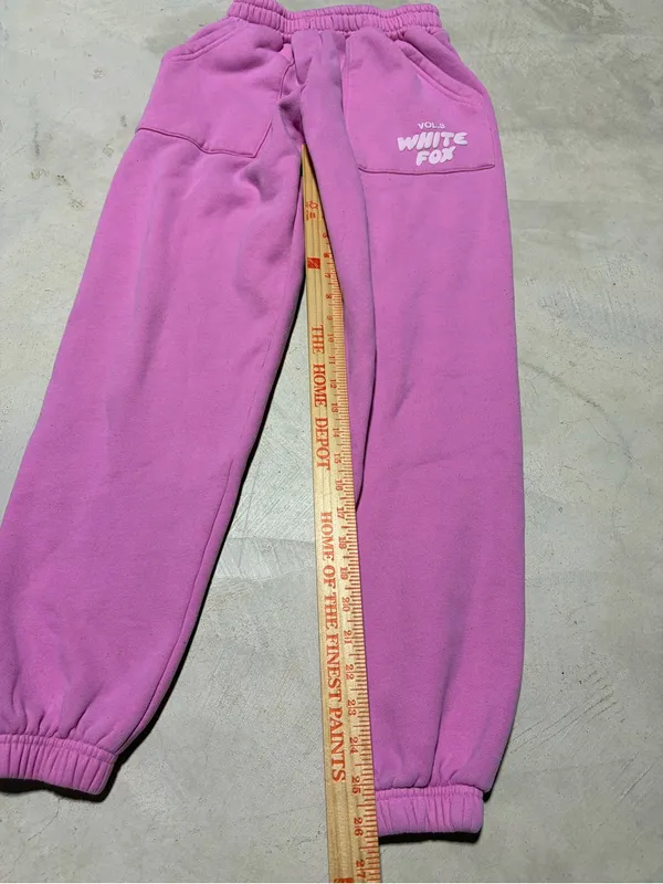 White fox boutique Pink Fleece Joggers vol 3 XXS - Image 6