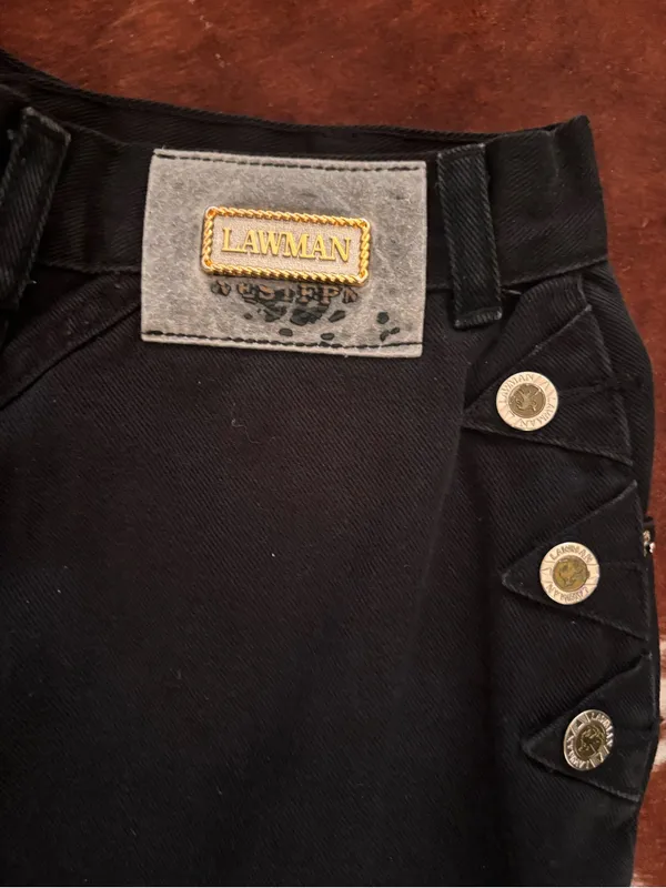 Vintage‎ Lawman black denim jeans size 25 - Image 12