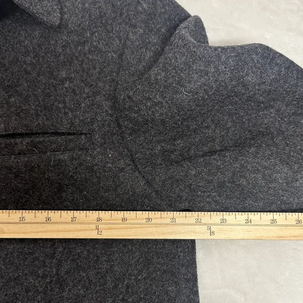 Women's Charcoal Wool Jacket Black Size M - Image 5