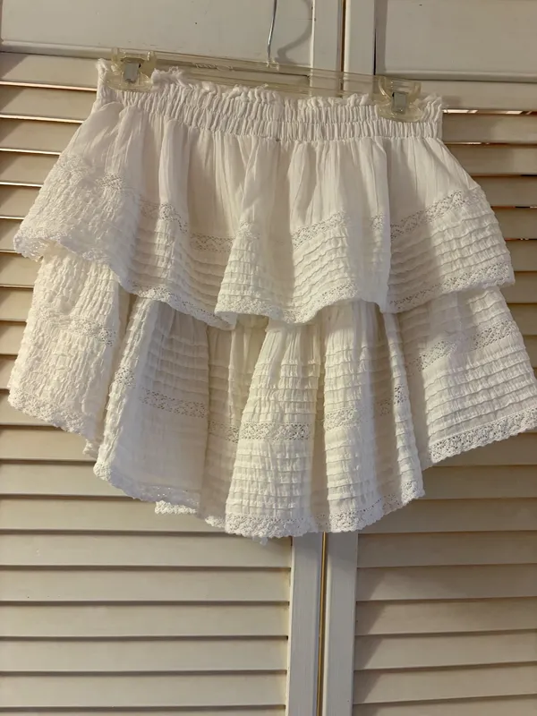 Aerie White Ruffle Skirt - Image 3