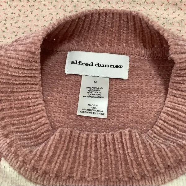 Vintage Retro Preppy Academic‎ Color Block Pink Soft Comfy Cozy Casual Sweater M - Image 4