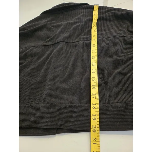 ​Hyfve Corduroy Jacket M Women Black Cropped Button Front Pocket Utility Shacket - Image 7
